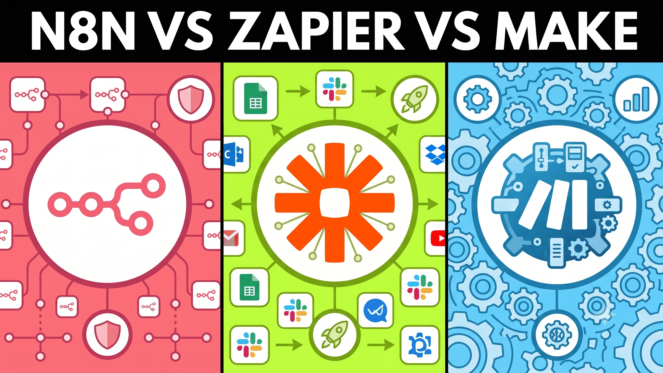 n8n vs Zapier vs Make comparison